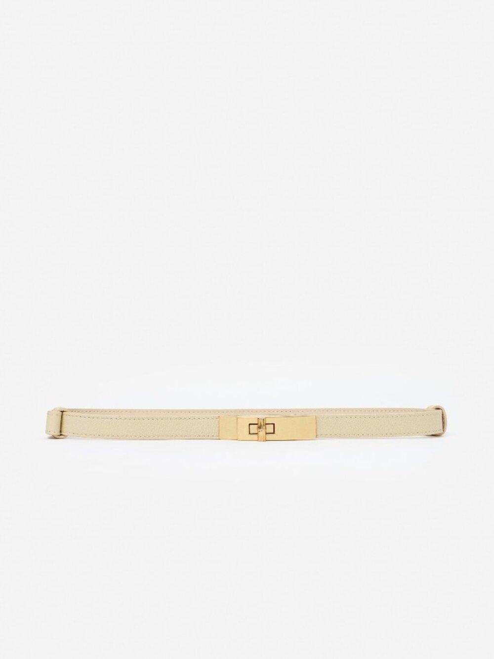 J McLaughlin Liv Leather Belt - Sand Dollar NEW